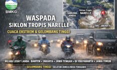 BMKG Peringatkan Hujan Lebat di Sejumlah Wilayah akibat Siklon Tropis Narelle